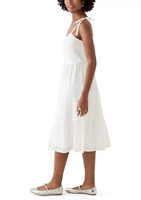 Women's Eyelet Midi Dress