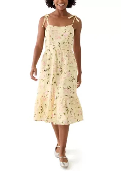 Women's Eyelet Midi Dress