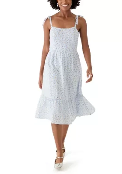 Women's Eyelet Midi Dress