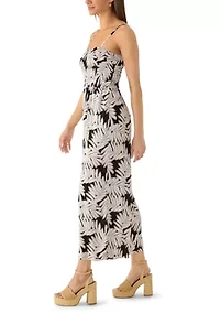 Women's Smocked Bodice Print Jumpsuit