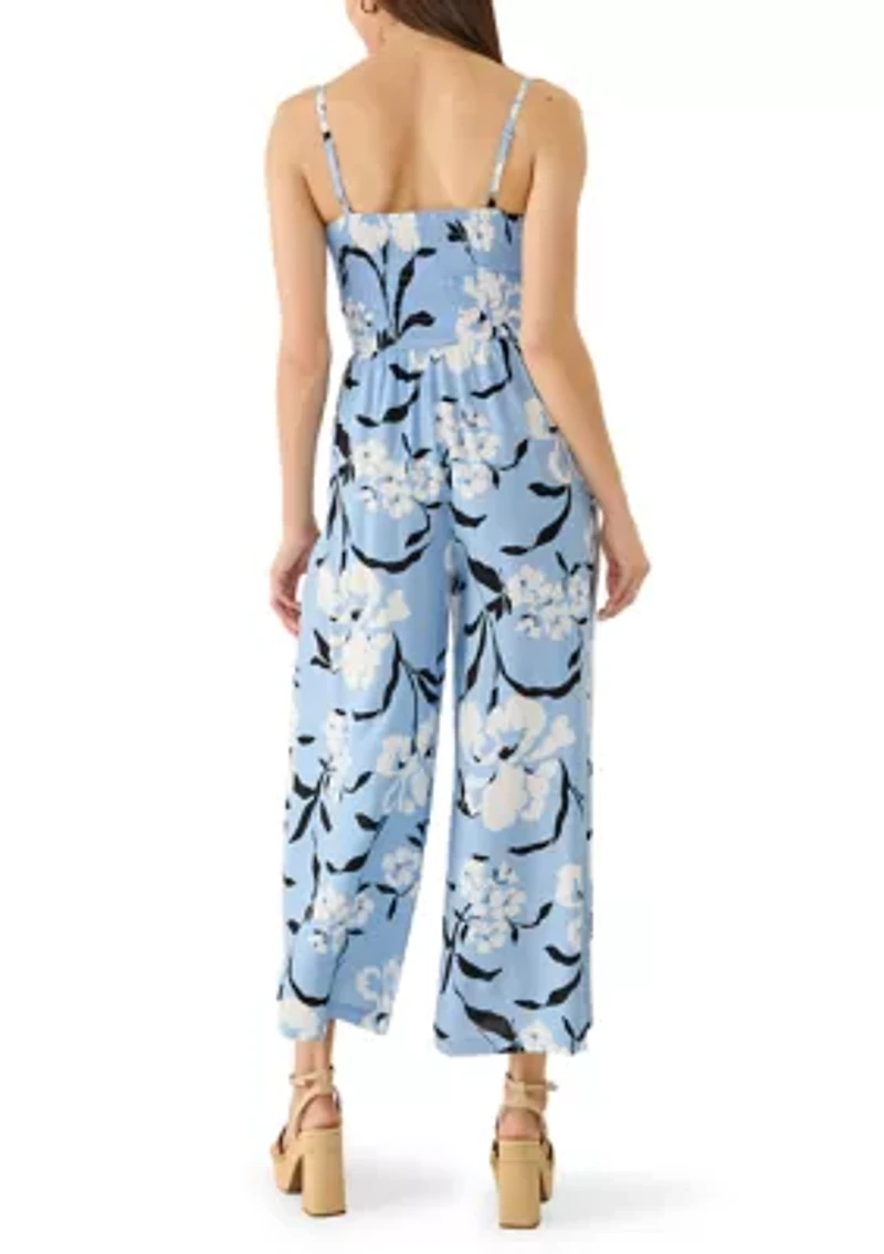 Women's Smocked Bodice Floral Print Jumpsuit
