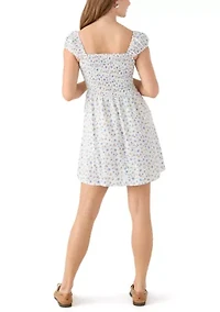 Women's Printed Challis Mini Dress