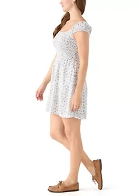 Women's Printed Challis Mini Dress
