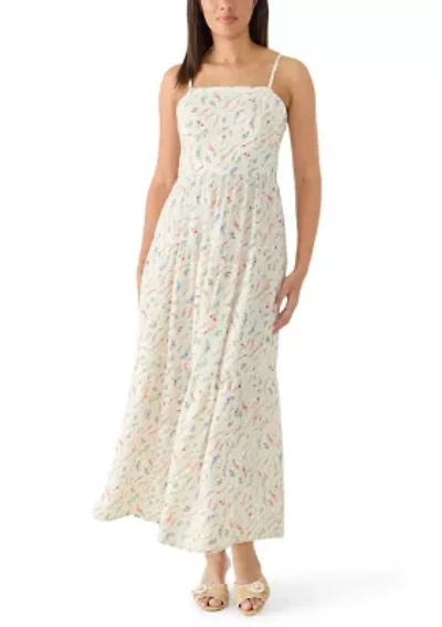 Women's Tiered Square Neck Maxi Dress