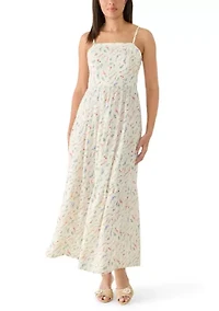 Women's Tiered Square Neck Maxi Dress