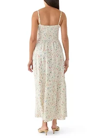 Women's Tiered Square Neck Maxi Dress