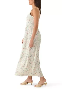 Women's Tiered Square Neck Maxi Dress