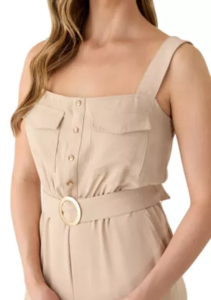Women's Wide Leg Two Pocket Jumpsuit