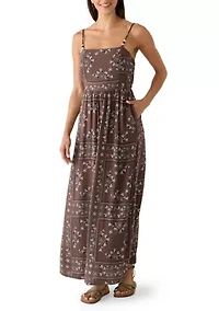 Women's Bead Strap Maxi Flare Dress
