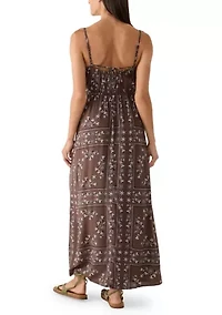 Women's Bead Strap Maxi Flare Dress
