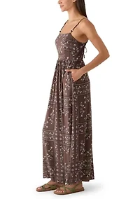 Women's Bead Strap Maxi Flare Dress