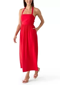 Women's Halter Neck Midi Dress
