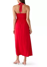 Women's Halter Neck Midi Dress