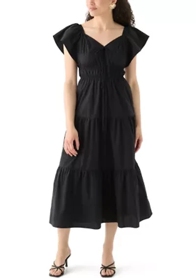 Women's Poplin Midi Dress