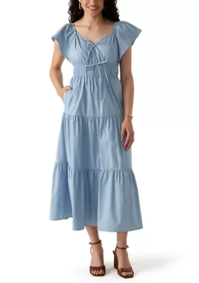 Women's Poplin Midi Dress