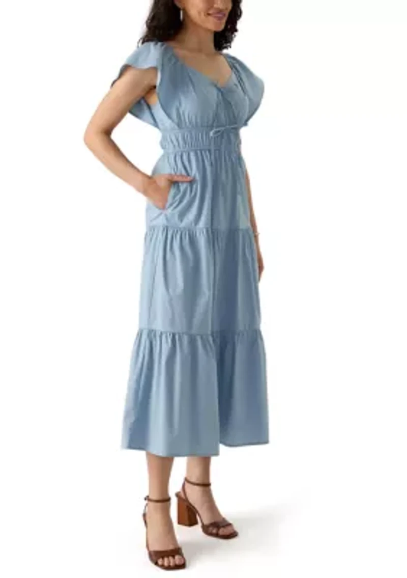 Women's Poplin Midi Dress