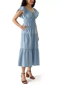 Women's Poplin Midi Dress