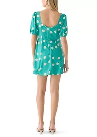 Women's Short Sleeve Square Neck Dress