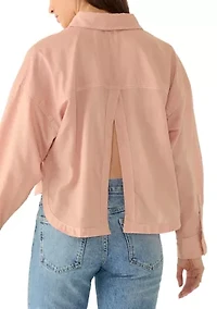 Women's Contrast Stitch Button Down Shirt