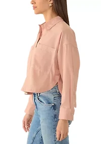 Women's Contrast Stitch Button Down Shirt