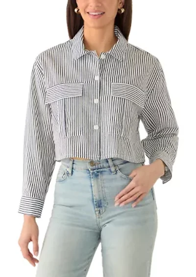 Women's Cropped Button Down Shirt