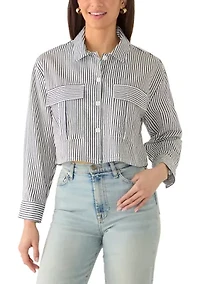 Women's Cropped Button Down Shirt