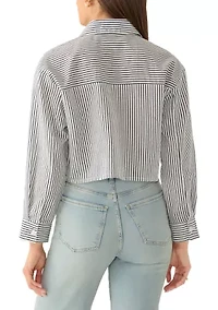 Women's Cropped Button Down Shirt