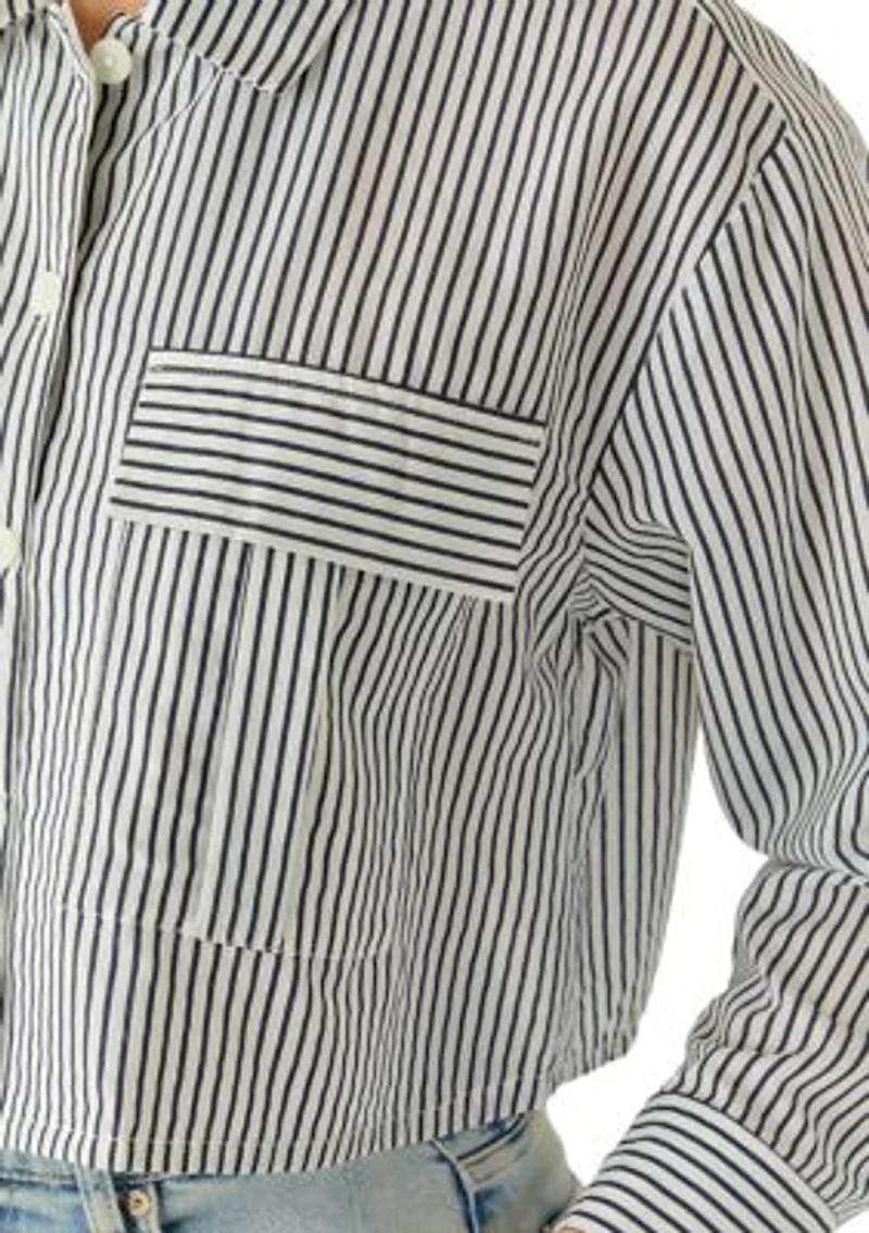 Women's Cropped Button Down Shirt