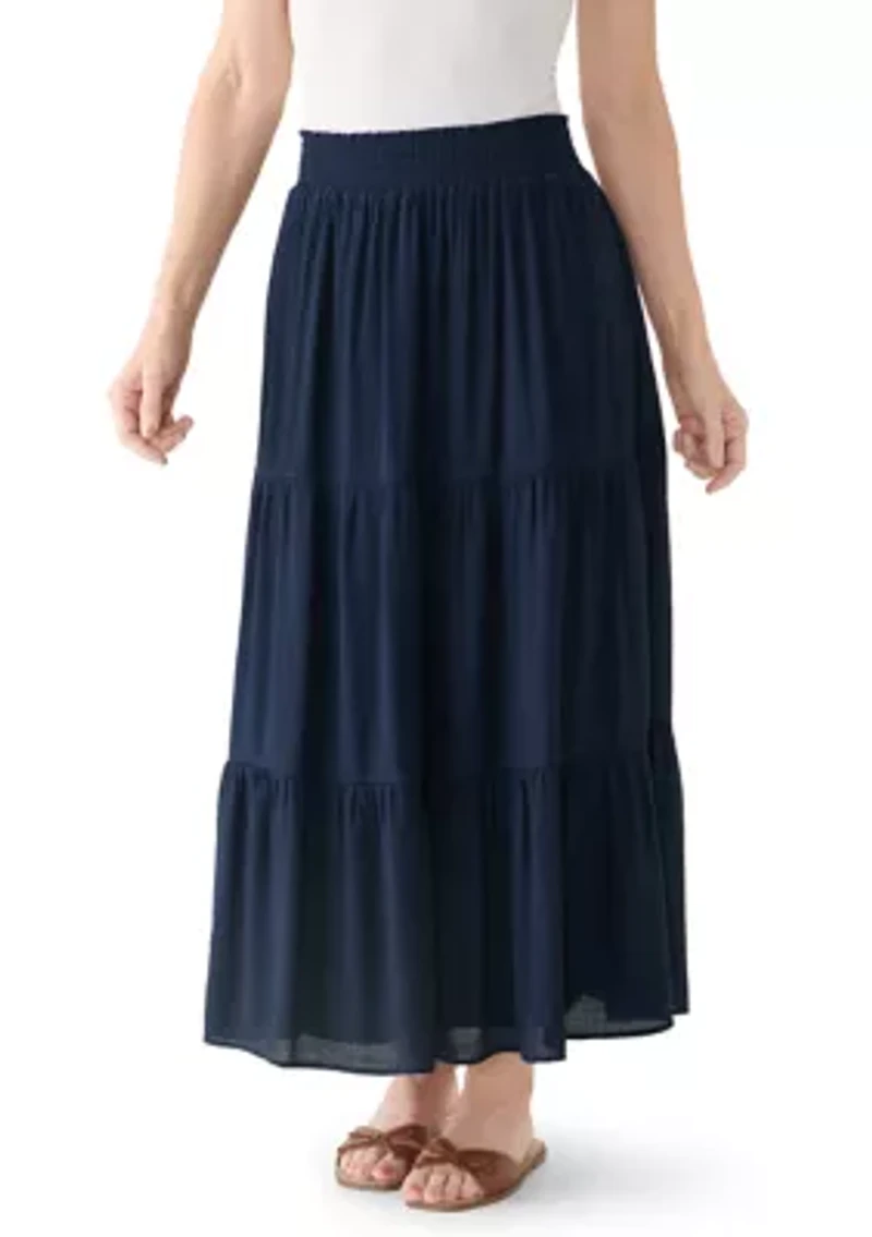 Women's Gauze Tier Maxi Skirt