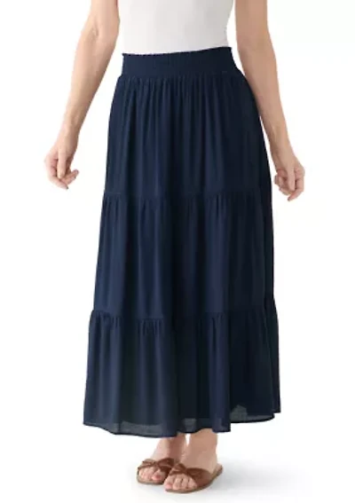 Women's Gauze Tier Maxi Skirt