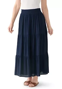 Women's Gauze Tier Maxi Skirt