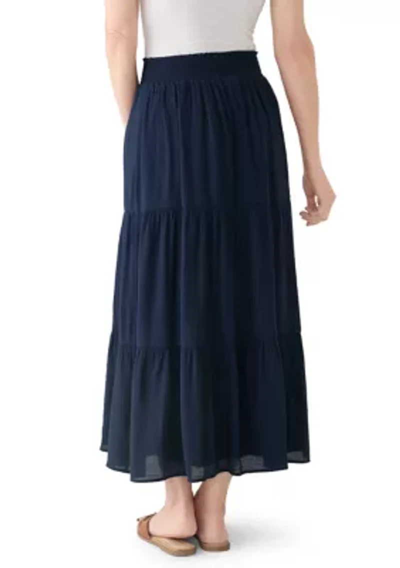 Women's Gauze Tier Maxi Skirt