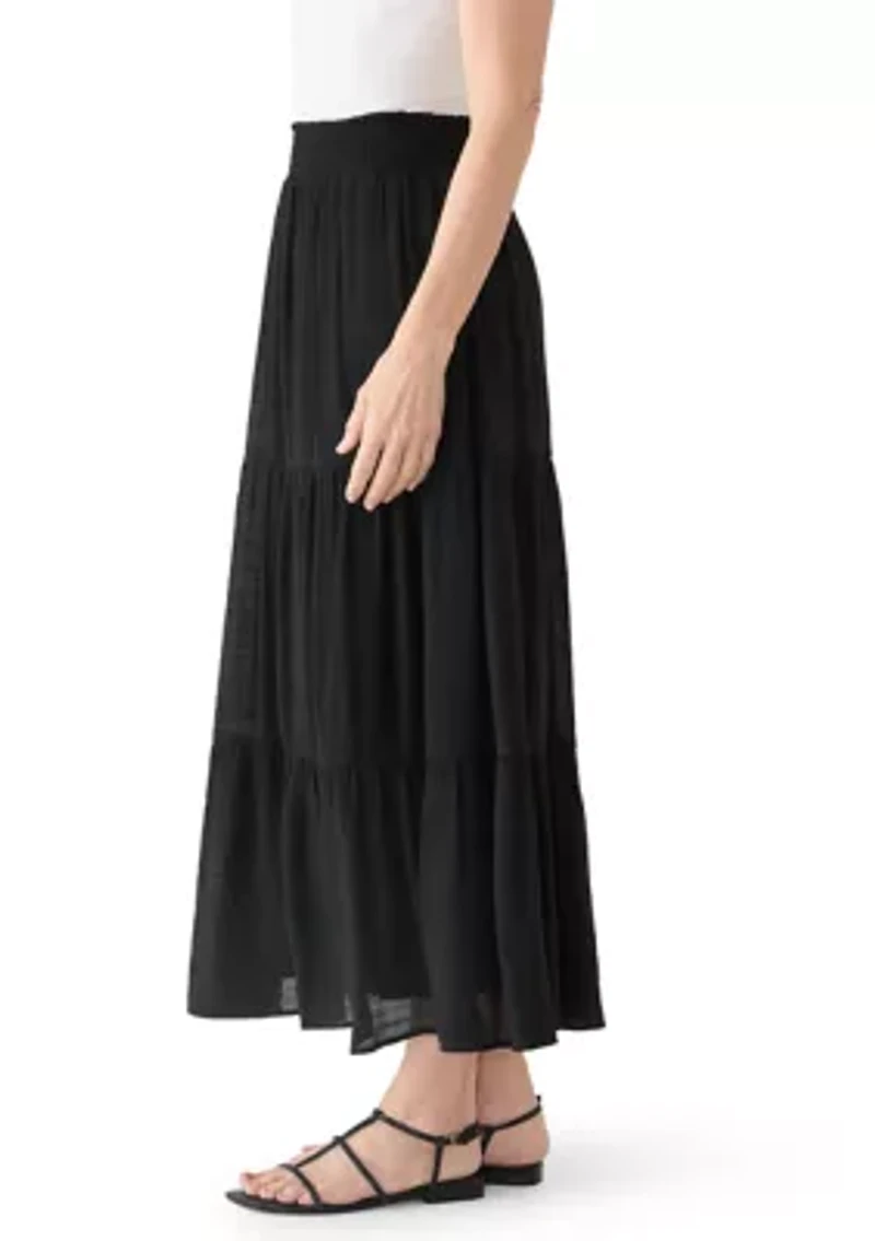 Women's Gauze Tier Maxi Skirt