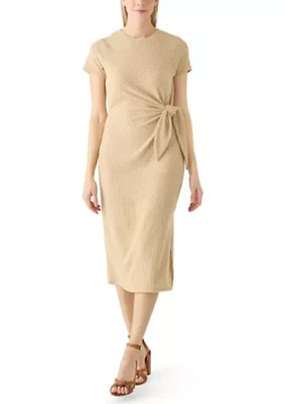 Women's Midi Side Tie Dress