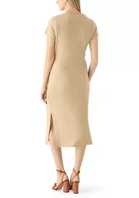 Women's Midi Side Tie Dress