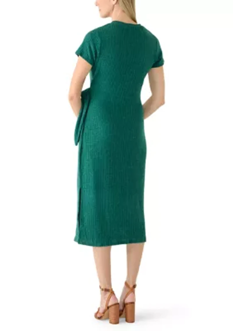 Women's Midi Side Tie Dress