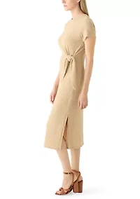 Women's Midi Side Tie Dress