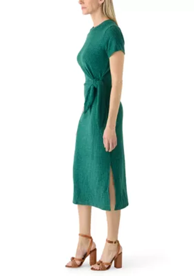 Women's Midi Side Tie Dress