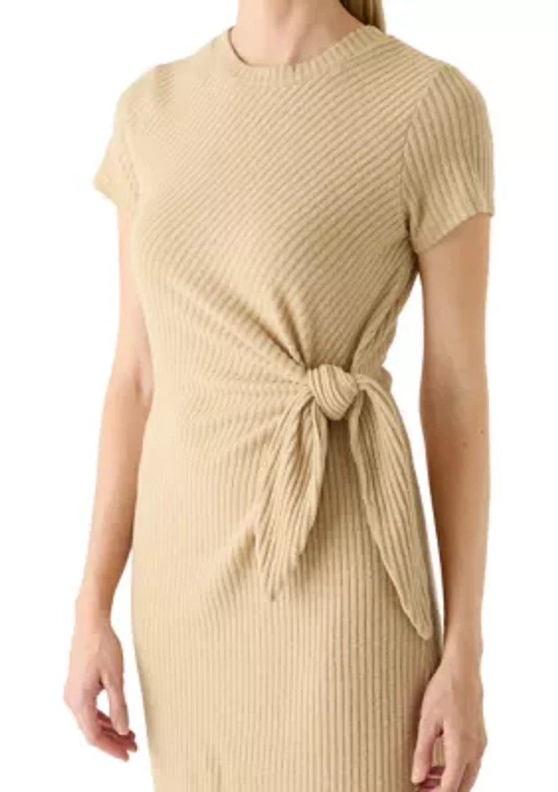 Women's Midi Side Tie Dress