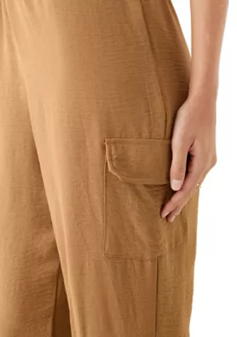 Women's Button Down Cargo Jumpsuit