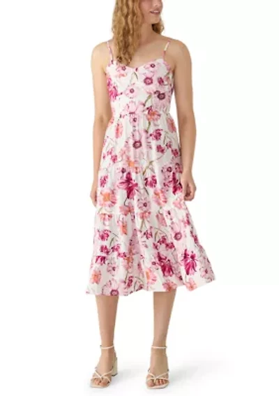 Women's Sleeveless Tiered Midi Dress