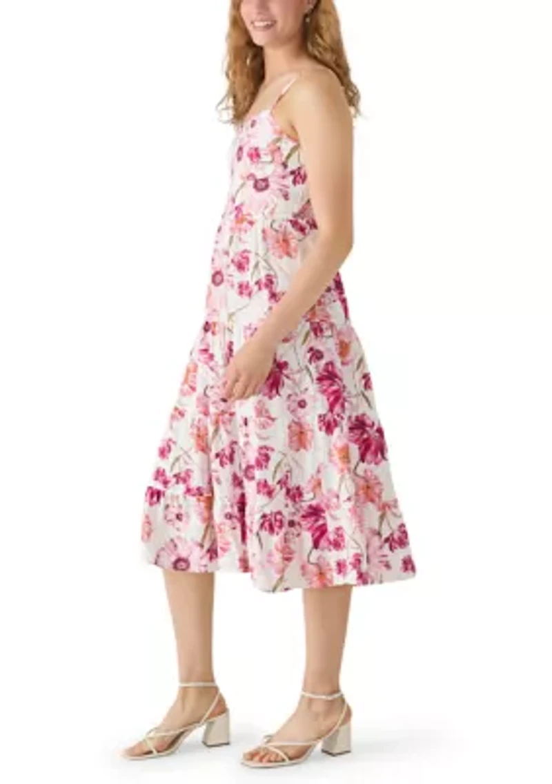 Women's Sleeveless Tiered Midi Dress