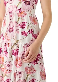 Women's Sleeveless Tiered Midi Dress