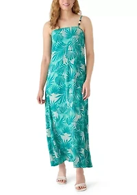 Women's Sleeveless Square Neck A-Line Dress
