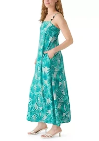 Women's Sleeveless Square Neck A-Line Dress