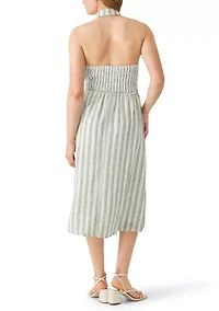 Women's Sleeveless Collared Shirtdress