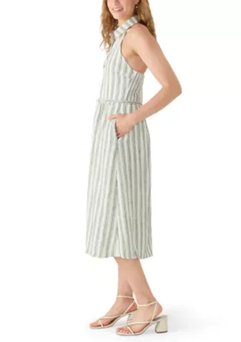 Women's Sleeveless Collared Shirtdress