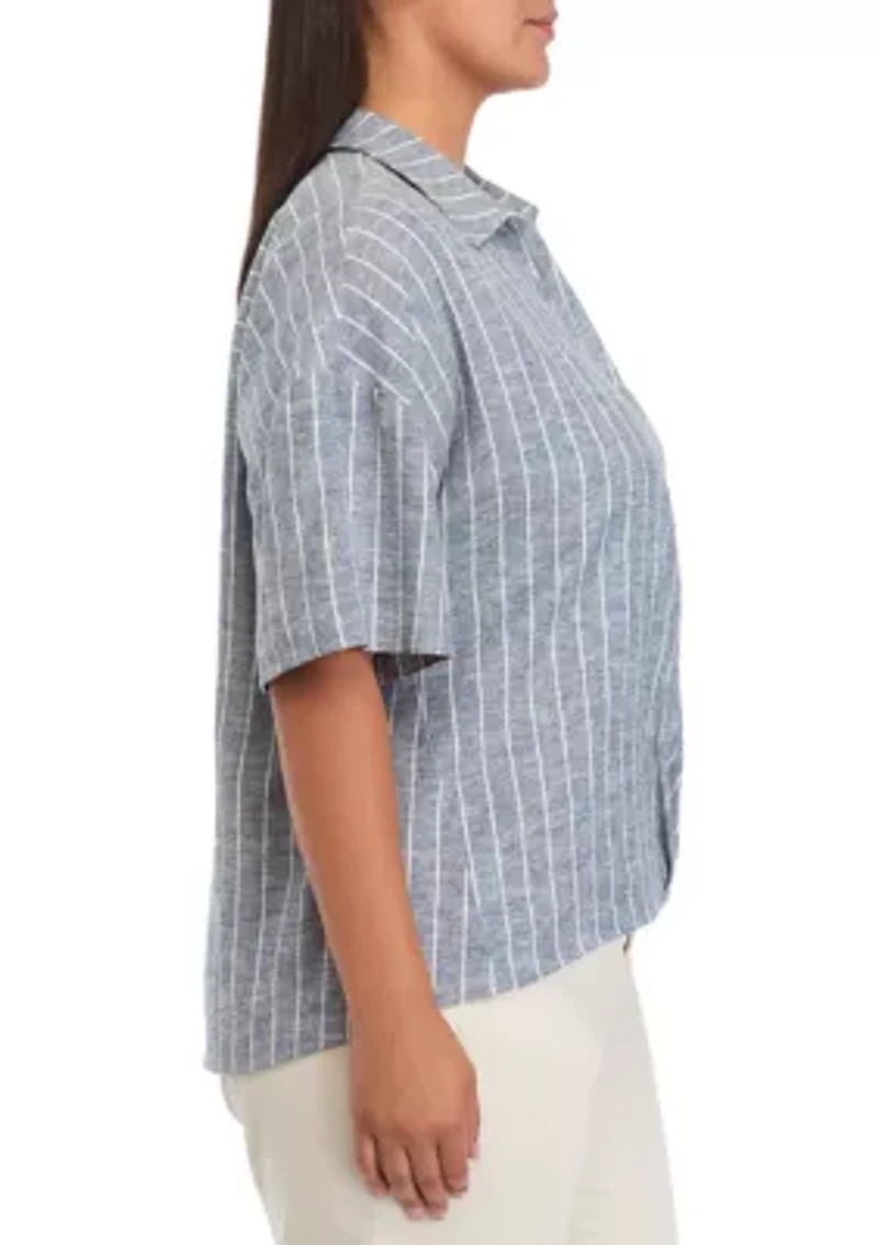 Plus Wrap Twist Front Top