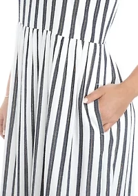 Petite Sleeveless Yarn Dyed Maxi Dress