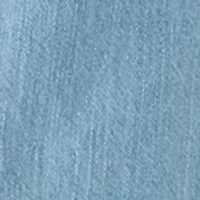 Women's Button Front Short Puff Sleeve Denim Shirt